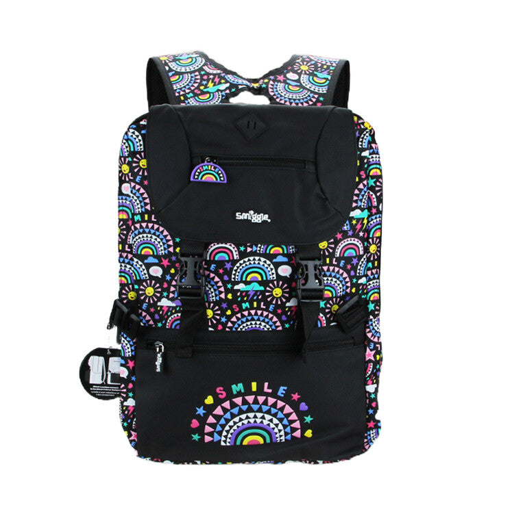 Smiggle Better Together Bag Backpack Foldover Attach Black Mix