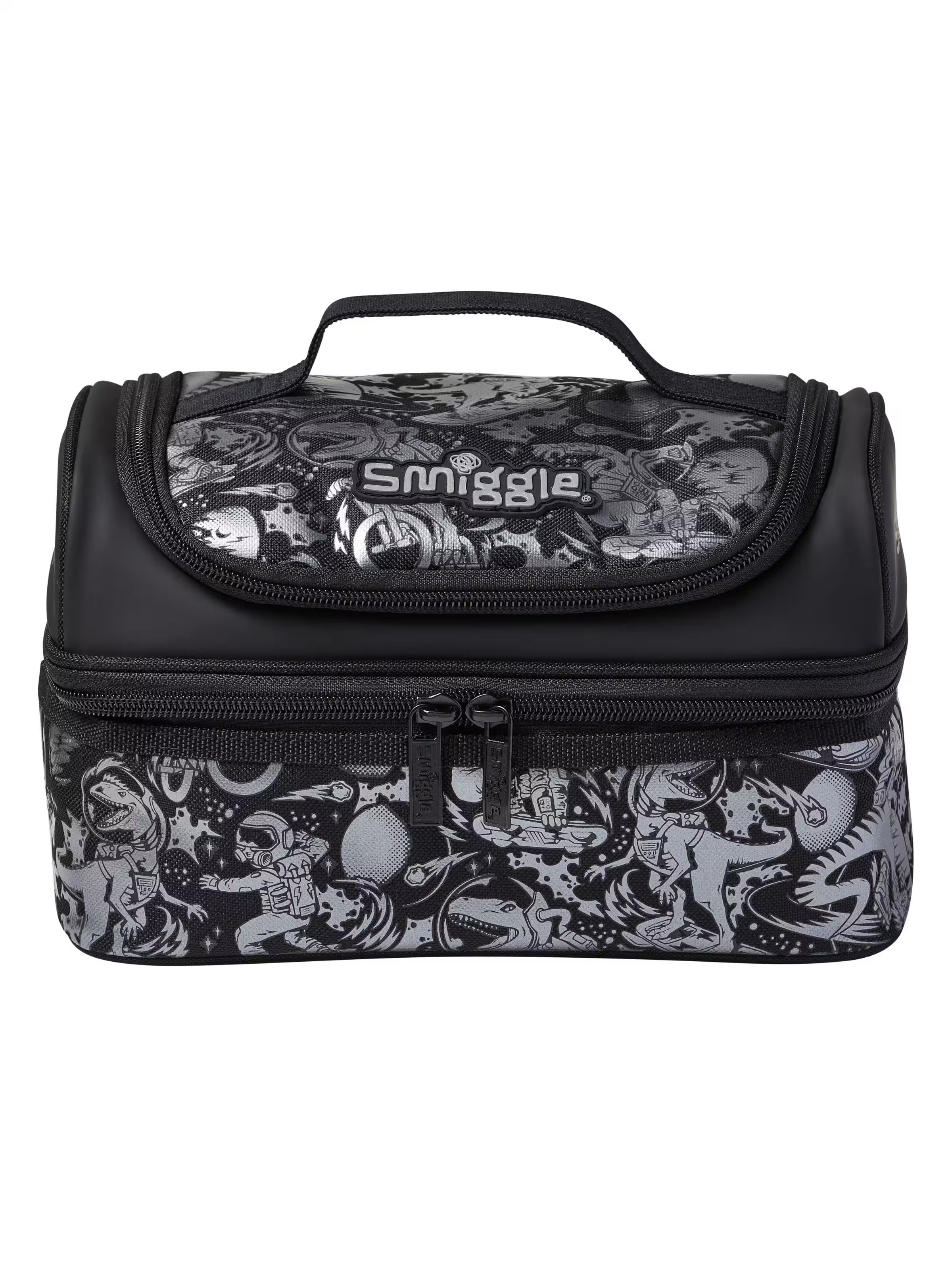 Smiggle Better Together Lunchbox Double Decker Black