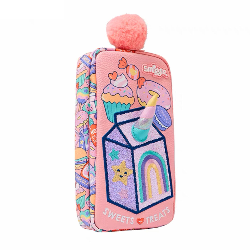 Smiggle Better Together Pencil Case Pocket Character Pink