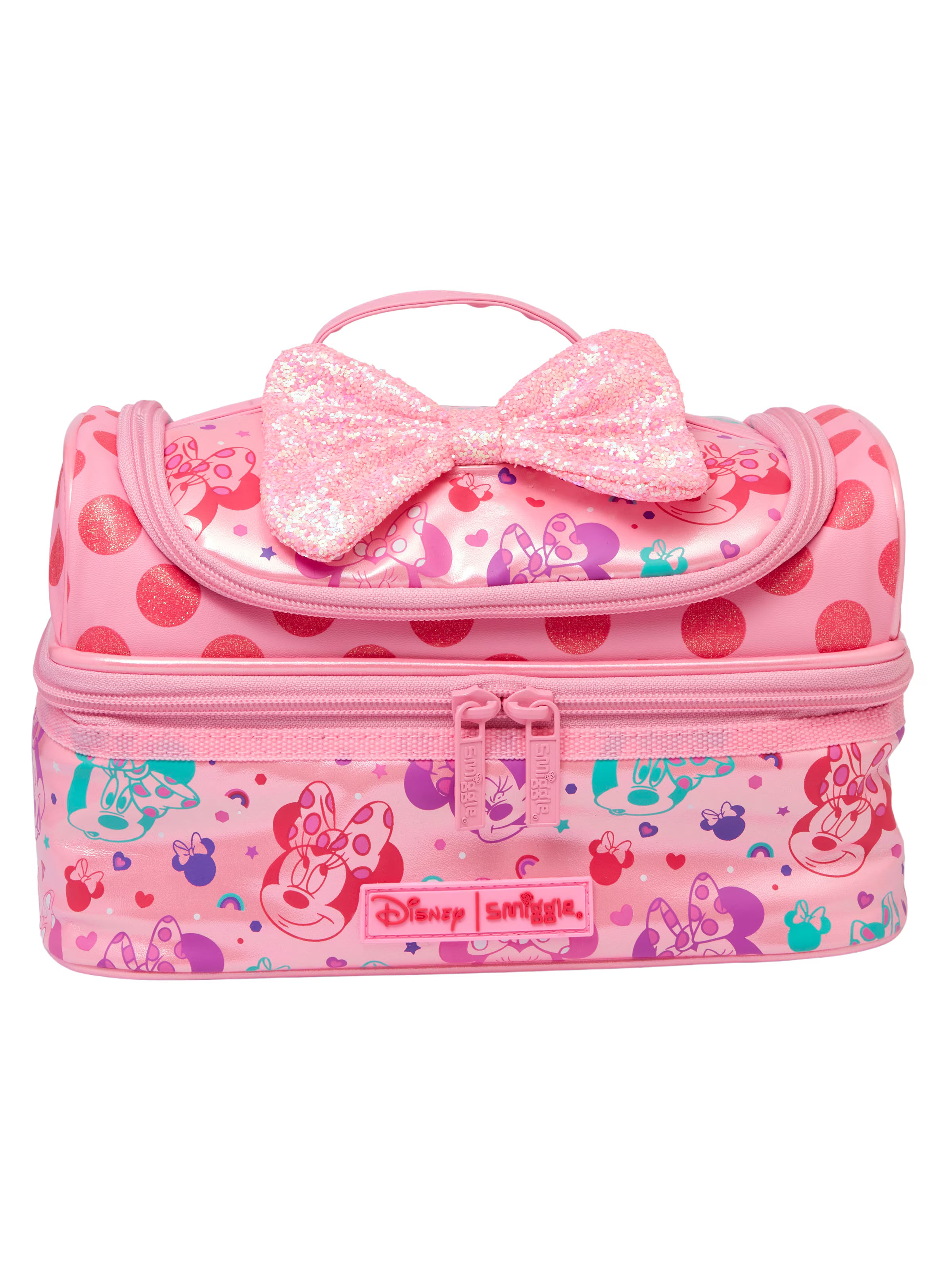 Smiggle Mickey & Minnie Lunchbox Double Decker Confetti