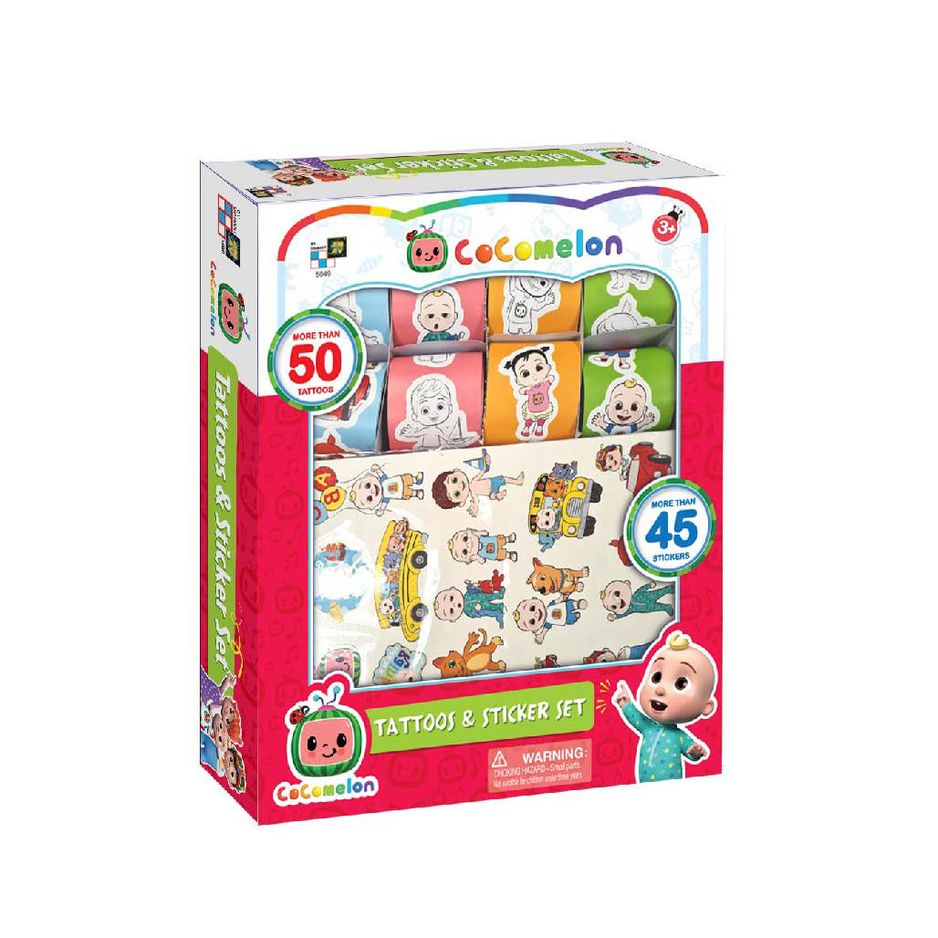 Cocomelon Tattoo & Stickers Set