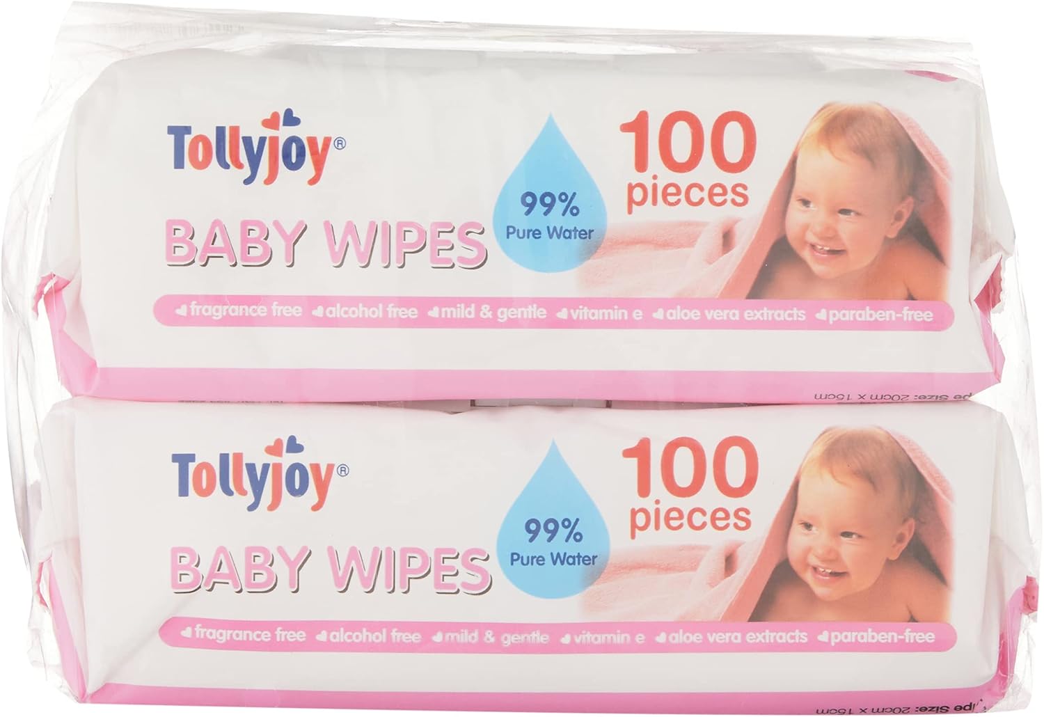 Tollyjoy Unscented Baby Wipes 100S X 2 S/O