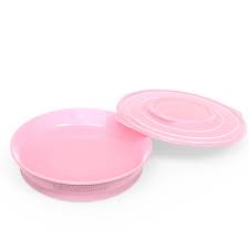 Twistshake Plate 6+M Pastel Pink
