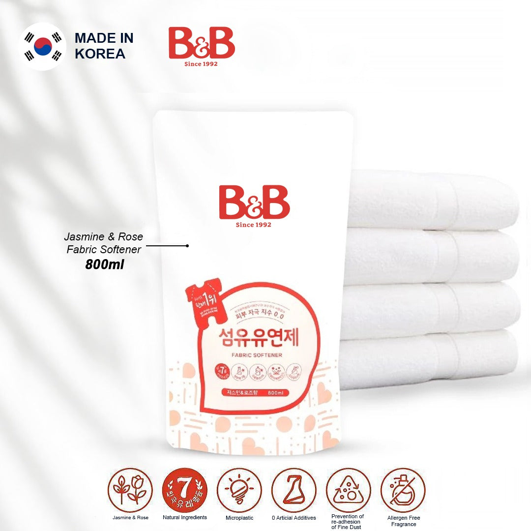 B&B BABY FABRIC SOFTENER JASMINE REFILL 800ML