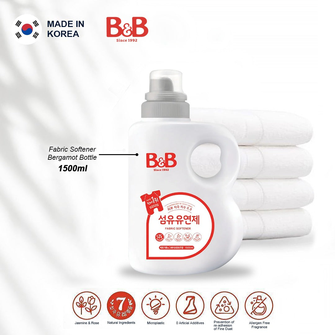 B&B BABY FABRIC SOFTENER BERGAMOT 1.5L
