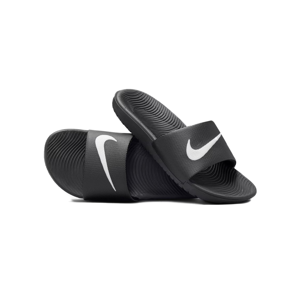 Nike Slide Sandals Youth Kawa Black White